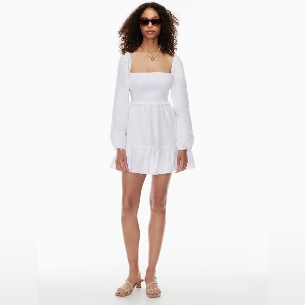 Aritzia Wilfred Tempest Linen Mini Dress